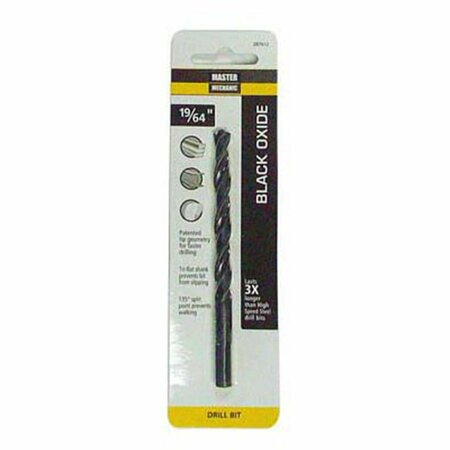 SWIVEL 0.29 x 4.37 in. Master Mechanic Oxide Drill Bit - Black SW3836975